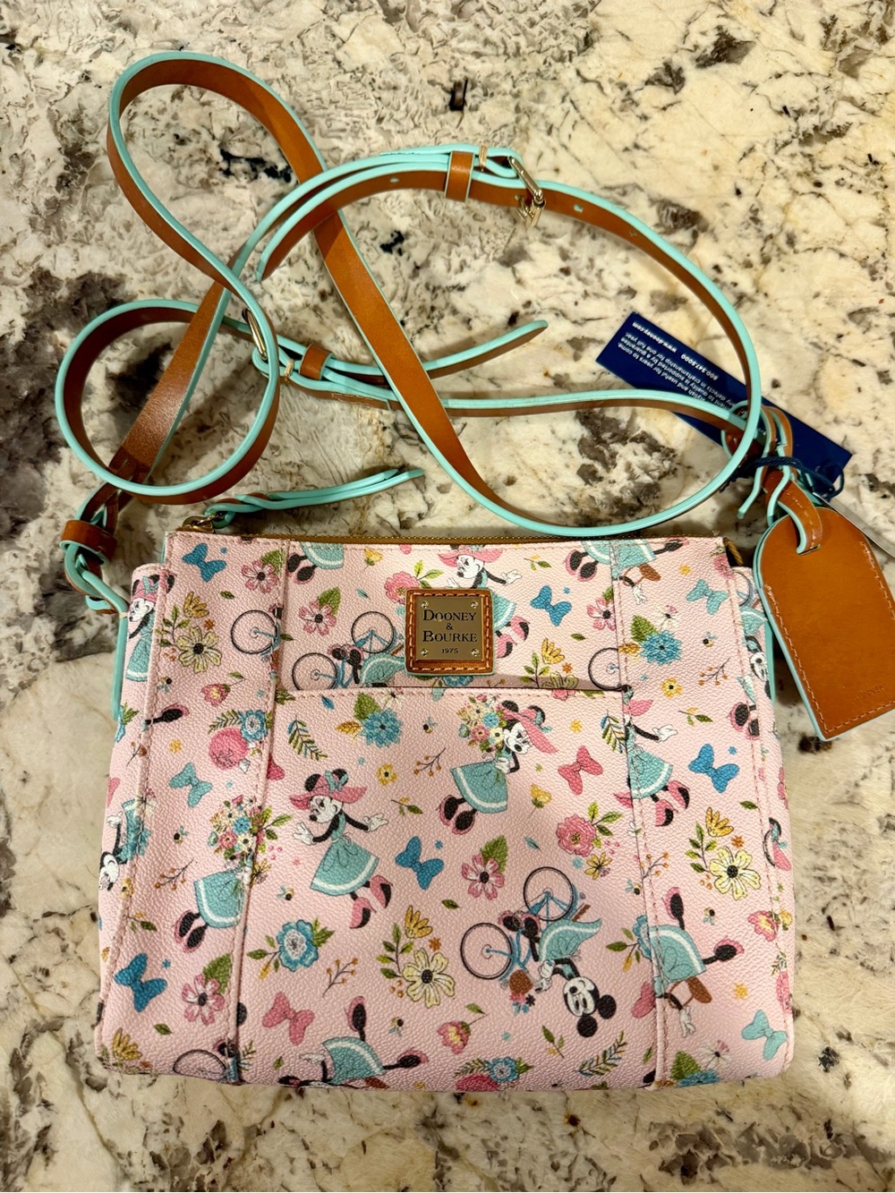 Dooney & Bourke Disney Pink Bike Minnie Crossbody Flower & Garden Festival 2020